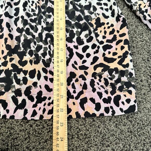 Veronica Beard Multicolor Leopard Print Lety Silk Top Size 4 Pastel Black Blouse - Picture 11 of 11
